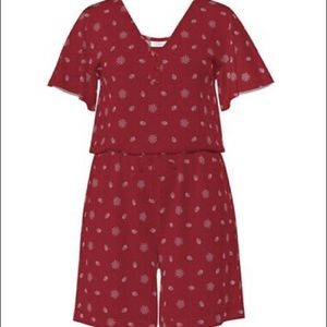Beautiful Red Paisley LuLaroe Xanthe Romper